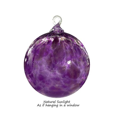 Hand Blown Glass Ornament Purple Suncatcher Witches Etsy