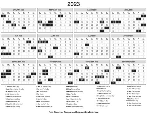 2023 Calendar 2023 United States Calendar With Holidays Caroline