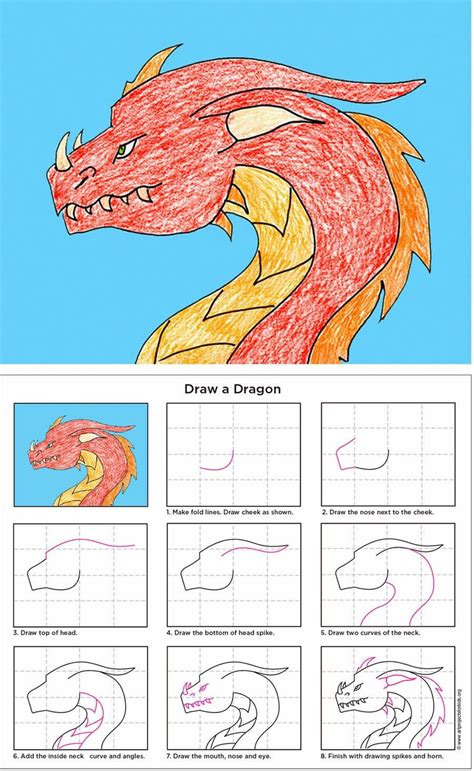 Art Projects For Kids How To Draw A Dragon Homeschool Art Art