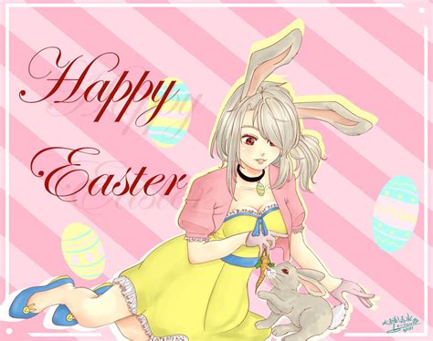 Easter Girl And Easter Bunny By Daisukekiyomizu On Deviantart