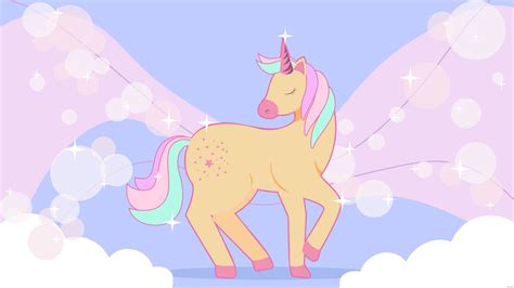Pastel Glitter Unicorn Background In Illustrator Svg  Eps Png