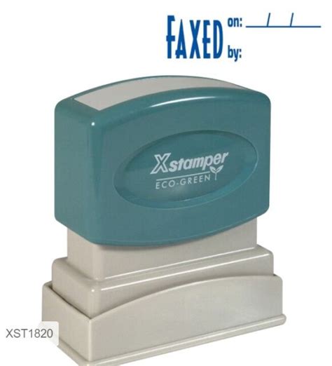 Xstamper Eco Green Faxed Pre Inked Stamp Us 1820 Ebay