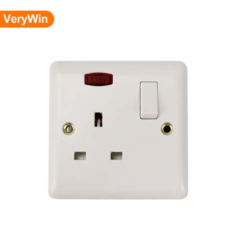 Bs Standard Classic 13a 1 Gang Switch Socket With Neon China Switch