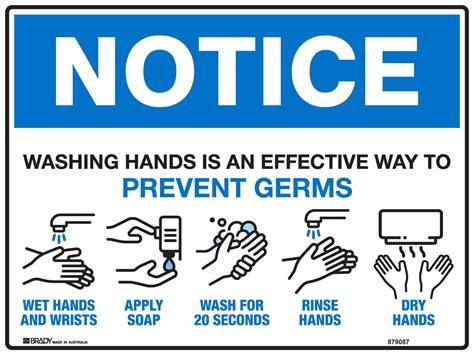 Covid 19 Sign Notice Washing Hands Is An Effective Way To Prevent Germs