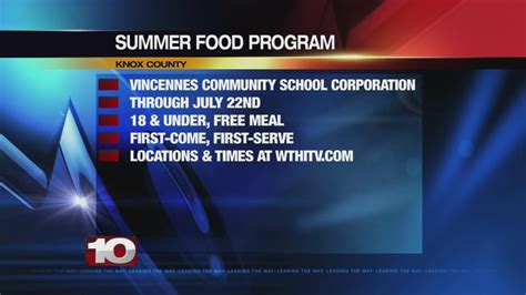 Summer Food Service Program For Kids In Vincennes Youtube