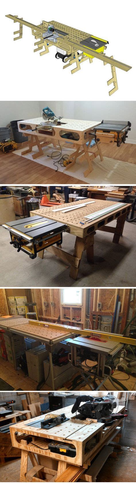 This work bench was designed by a seasoned finish carpenter and home builder who saw a need and addressed it. "Paulk Total Station" designed by Ron Paulk http://www.daileywoodworks.com/2014/12/02/my-new ...