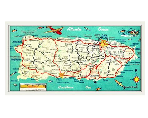 Arecibo And San Juan Puerto Rico Map Hormister