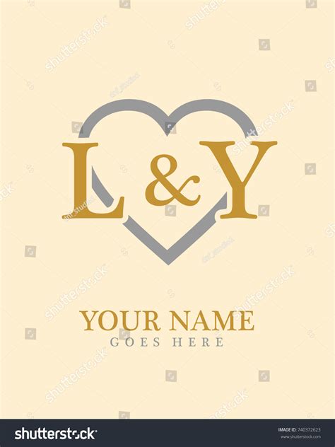 Initial L Y Love Background Logo Stock Vector Royalty Free 740372623
