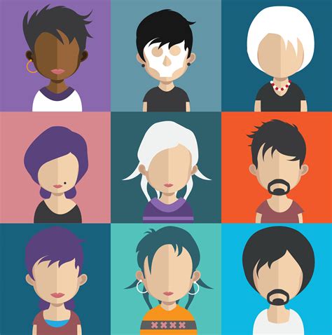 Set Of Colorful Avatars Of Characters 457557 Vector Art At Vecteezy