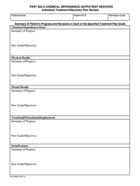 Treatment Plan Example Fill Online Printable Fillable Blank