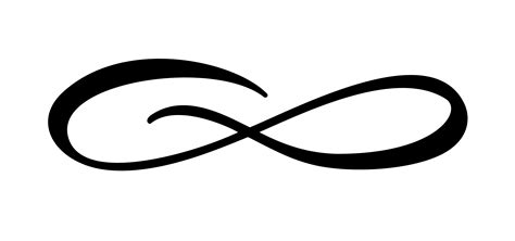 Simbolo Dellillustrazione Di Vettore Di Calligrafia Di Infinito Eterno