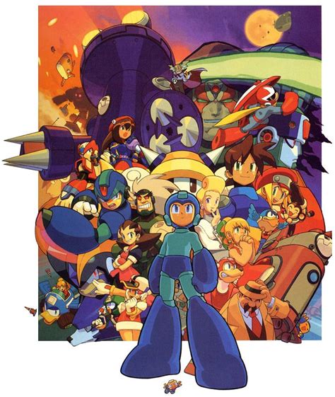 Promotional Campaign Characters And Art Mega Man Series Mega Man Art Capcom Art Mega Man