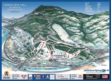Howelsen Hill Ski Trail Map Steamboat Springs Co Mappery