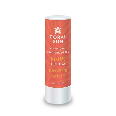 Spf 15 Mineral Lip Balm Coral Sun