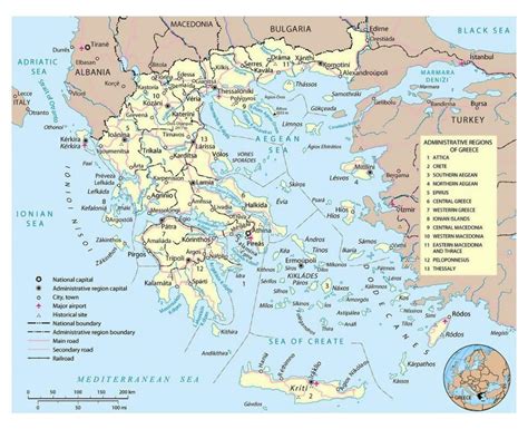 Greece Airports Map Map Of Greece Airports Southern Europe Europe
