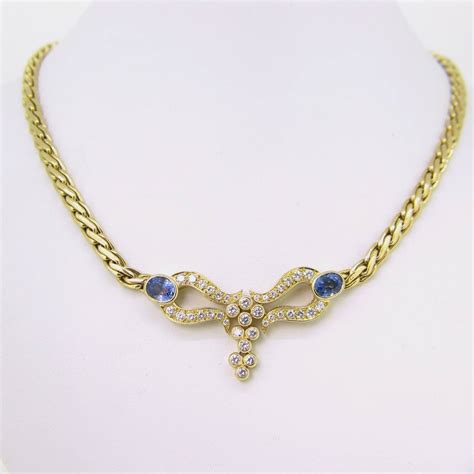 Ceylon Sapphires And Diamonds Necklace Heritagem