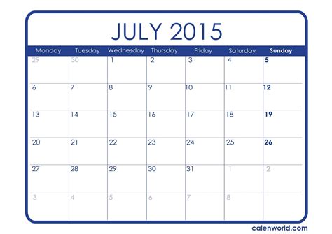 Calendar Month For July Calendar Month For July May Create A Template