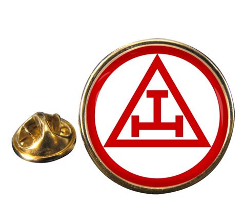 uk t shop royal arch masonry triple tau round pin badge
