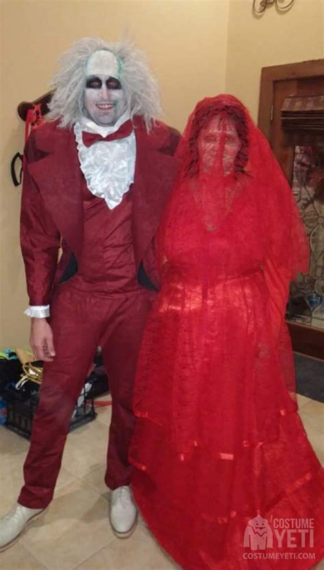 Beetlejuice Wedding Tux And The Bride In Red Costume Yeti
