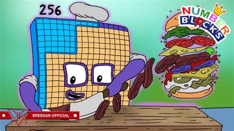 Numberblocks 256 Makes Cheesburger For Dinner In The Night