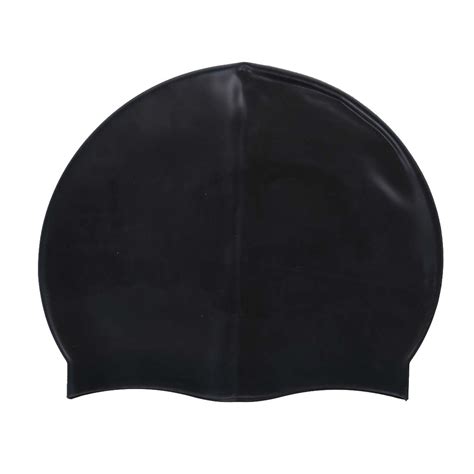 Black Durable Stylish Sporty Latex Swimming Cap Hatswimming Caps Hat