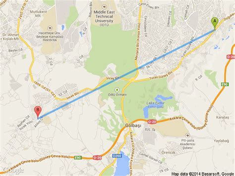 Ankara Çankaya Birlik Mahallesi Ankara İncek Arası Kaç Kilometre