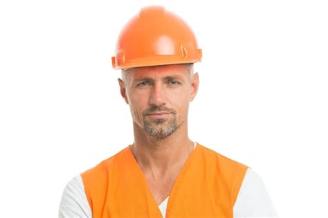 Premium Photo Man In Helmet Wear Construction Helmet On Building Site