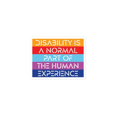 Disability Is A Normal Part Of The Human Experience Sticker Sammi