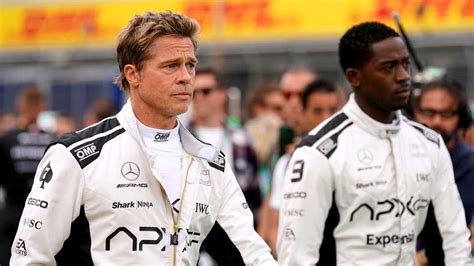 Brad Pitt Films At Silverstone During F1 British GP Weekend BBC News