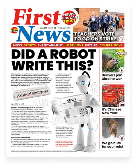 6 Free Issues Start Your Trial Today To First News Kids Newspaper