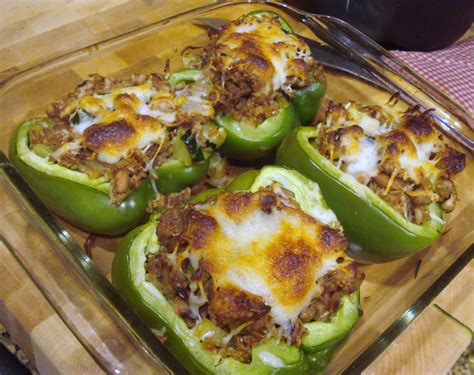 Easy Stuffed Green Peppers Made With Whatever Is In Your Pantry Inspired Rd