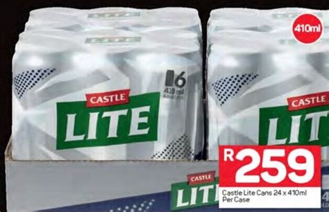 Castle Lite Cans 24 X 410ml Per Case Offer At Pick N Pay