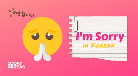 How To Say Im Sorry In Korean 7 Ways To Apologize