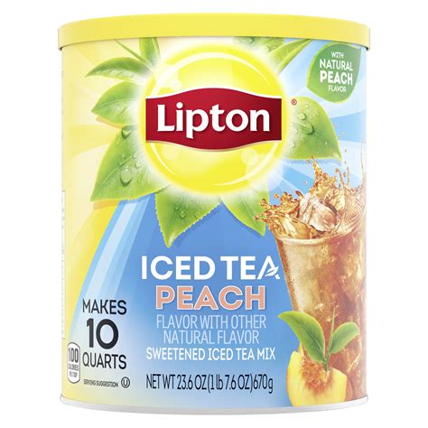 Lipton Powdered Mix Iced Tea Mix Peach 10 Qt