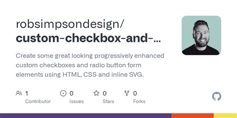 Github Robsimpsondesign Custom Checkbox And Radio Button Form