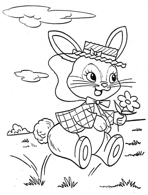 Sweet And Sunny Spring Easter Coloring Pages Spring