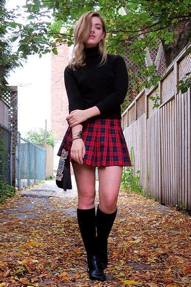 Plaid Mini Tartan Skirt Outfit Mini Skirts Fashion