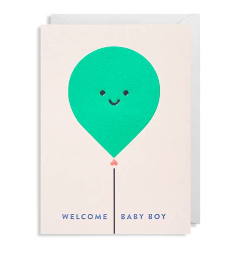 Welcome Baby Boy Card By Lagom Design Curiouser