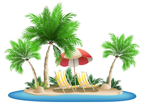 Beach Palm Trees Png Clip Art Library