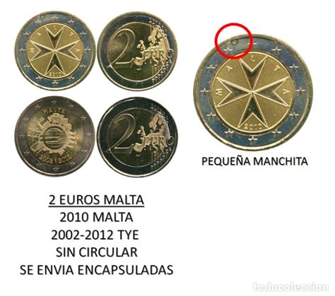 Lote Dos Monedas De Malta 2010 2012 Tye Comprar Monedas Ecus Y Euros