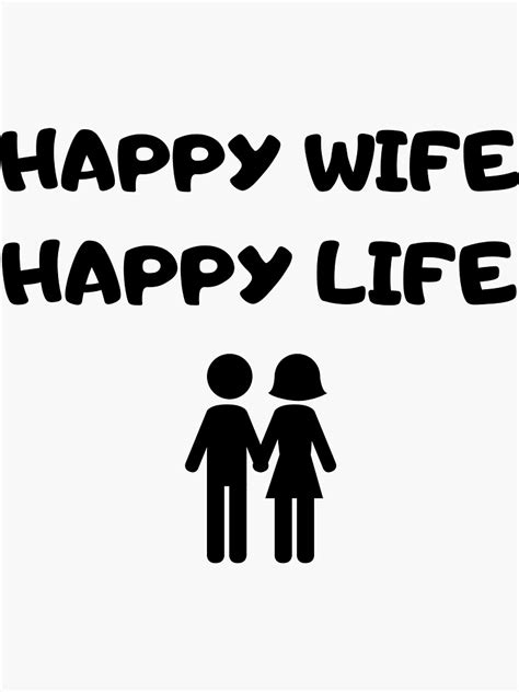Happy Wife Sticker For Sale By Lbrouks Redbubble