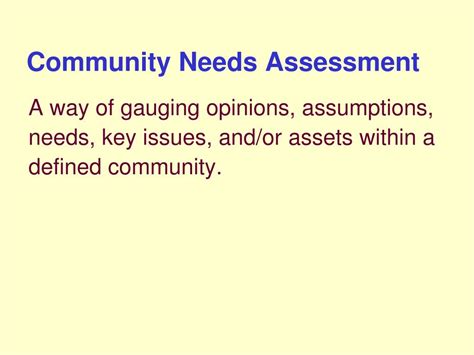 What Are The Types Of Community Needs Assessment