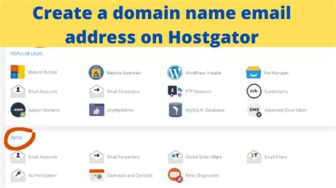 How To Create A Domain Name Email Address On Hostgator Tutorial Youtube