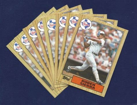 1987 Topps 261 Ruben Sierra Rookie Card Lot Of Eight Pack Fresh 99