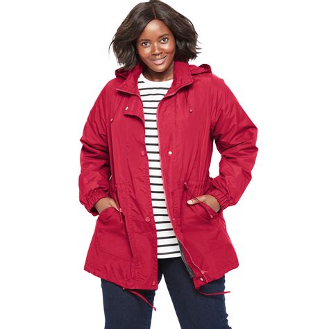 Woman Within Woman Within Womens Plus Size Fleece Lined Taslon