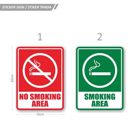 Jual Sticker Tanda Sign Peringatan Informasi Petunjuk No Smoking Area