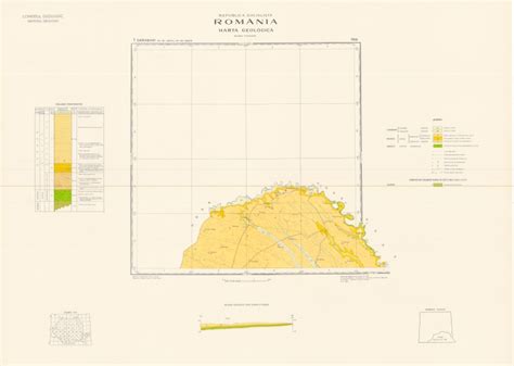 Excursie geologica in valea oltului. Republca socilista Romania, Harta geologica, M-35-XXXIII ...