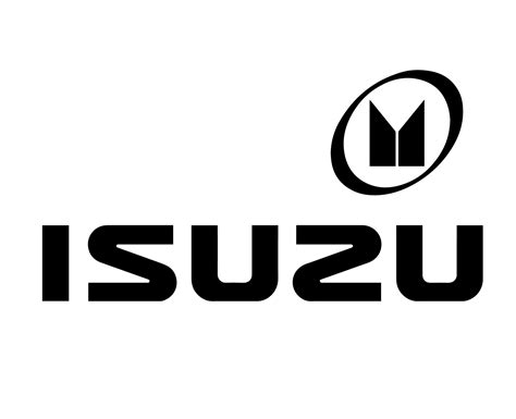 Isuzu Logo Marca Símbolo Con Nombre Negro Diseño Japón Coche Automóvil