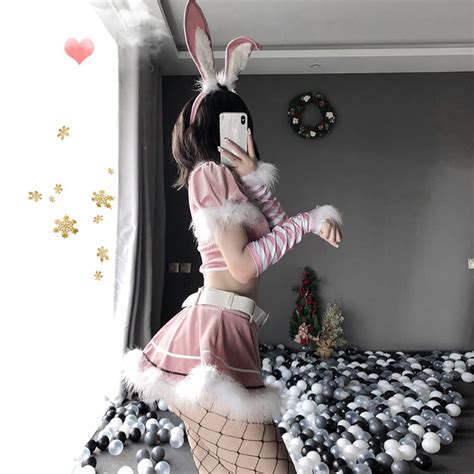 Christmas Cute Anime Bunny Girl Costume Sexy Halloween Etsy