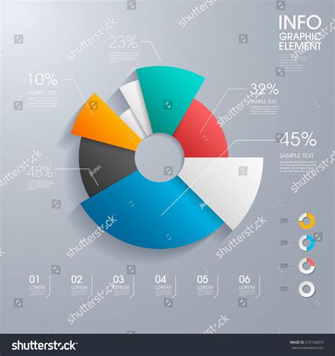 Modern Vector Abstract Pie Chart Infographic Elementscan Be Used For